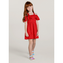 Vestido Infantil Vermelho Curto Brandili - Ref: 36053_3849