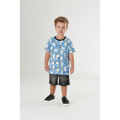 Camiseta Infantil Menino Estampada Azul Up Baby - Ref: 42904_AB1080 - comprar online