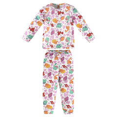 Pijama Infantil Feminino Longo Dino Blusa e Calça Up Baby - Ref: 44079 - comprar online