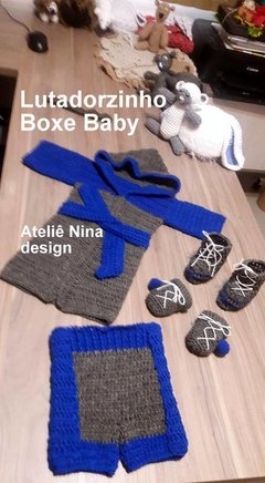 Lutadorzinho de Boxe Baby Ateliê Nina design na internet