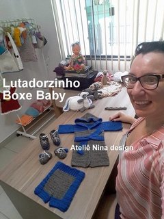 Lutadorzinho de Boxe Baby Ateliê Nina design