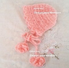 Conjuntinho Bonnet Mohair newborn - comprar online