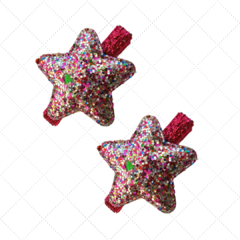 Presilha Estrela Glitter Pink - comprar online