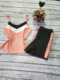 Conjunto Crepe Blusa Alça e Shorts (CJC4549) - Agriidoce