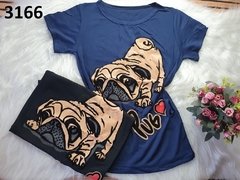 Blusa T-Shirt Viscolycra Pug (BTV3166) - comprar online
