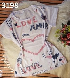 Blusinha T-shirt Viscose Love Amor (BTV3198)