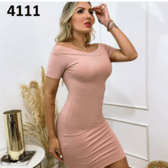 Vestido Canelado Manguinha (VCM4111)