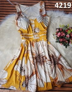 Vestido Rodado Estampado Suplex Laila (VRE4219) - comprar online
