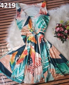 Vestido Rodado Estampado Suplex Laila (VRE4219) - loja online
