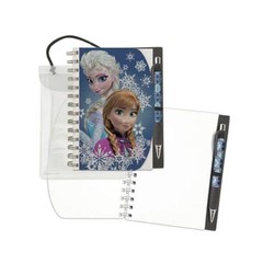 Caderninho sem pauta com caneta e capinha Frozen Disney - loja online