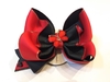Laço/Presilha de cabelo bico de pato com aplicação borboleta vermelha e preta