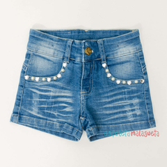 Imagem do Conjunto Mon bata branca e shorts jeans Ser Garota