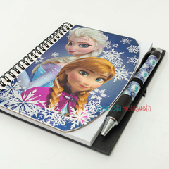 Caderninho sem pauta com caneta e capinha Frozen Disney na internet