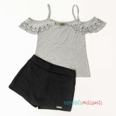 Conjunto saia shorts Vic & Vicky - Espoleta Malagueta