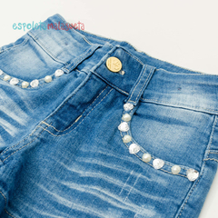 Conjunto Mon bata branca e shorts jeans Ser Garota - comprar online