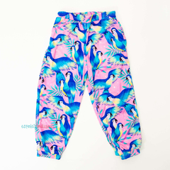 Conjunto cropped e calça jogger arara azul tropical birds Mon Sucré verão - Espoleta Malagueta