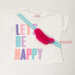 Conjunto Let Be Happy manga curta Mon Sucré outono-inverno - loja online