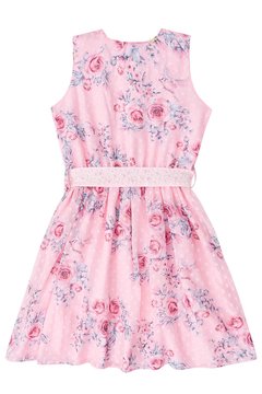 Vestido floral rosa pérolas Infanti - loja online