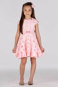 Vestido pêssego Kukiê