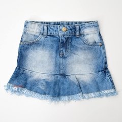 Conjunto bata abacaxi e saia jeans Mon Sucré - Espoleta Malagueta