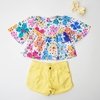 Conjunto short e bata flower verão Mon Sucré