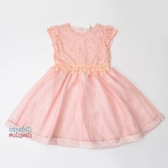 Vestido Renda Pêssego Infanti 8 anos - comprar online