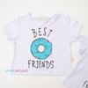 T-shirt Cropped Donuts BFF Le Petit Enfant