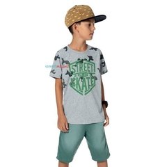 Camiseta menino street Skate camuflada Tom Quest - comprar online