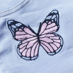 Shorts jeans bordado borboleta Lilimoon na internet