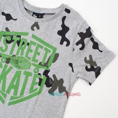 Camiseta menino street Skate camuflada Tom Quest na internet