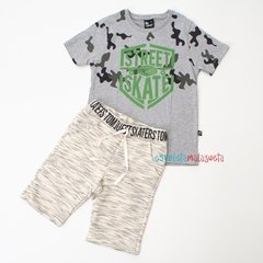 Camiseta menino street Skate camuflada Tom Quest - Espoleta Malagueta