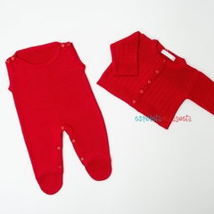 Imagem do Saída de maternidade tricot Davi MFC vermelho