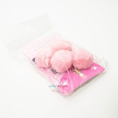 Par de presilhas pompom rosa bico de pato - comprar online