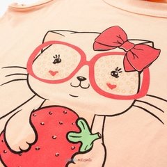 Camiseta gatinha morango Kukiê - comprar online
