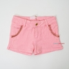 Shorts Pituchinhus rosa com strass lateral