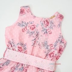 Vestido floral rosa pérolas Infanti - comprar online