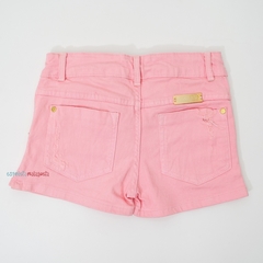 Shorts Pituchinhus rosa com strass lateral na internet