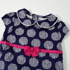 Vestido azul e fita pink Gymboree Maçãs - comprar online