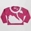 Sweater pink tricô Cisne