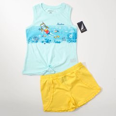 Conjunto infantil Nautica regata e shorts importado