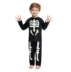 Pijama infantil menino esqueleto preto brilha no escuro
