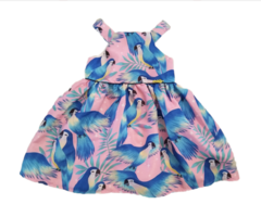 Vestido arara azul tropical birds verão - loja online