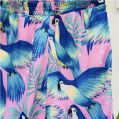 Conjunto cropped e calça jogger arara azul tropical birds Mon Sucré verão - comprar online