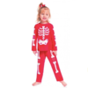 Pijama infantil esqueleto vermelho brilha no escuro 3 anos e 4 anos