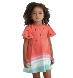 Vestido infantil Mon Sucré melancia verão na internet