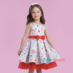 Vestido infantil Mon Sucré Softy Candy coleção outono-inverno - Espoleta Malagueta