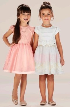 Vestido Renda Pêssego Infanti 8 anos na internet