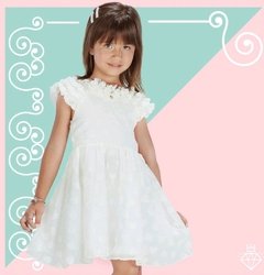 Vestido batizado Infanti off white 1 ano - Espoleta Malagueta