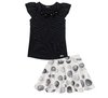 Conjunto blusa preta saia bolas Infanti