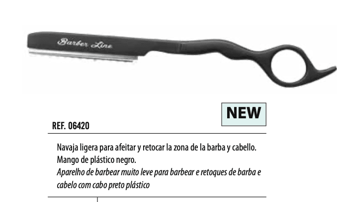 Navaja negra retoque Barber Line